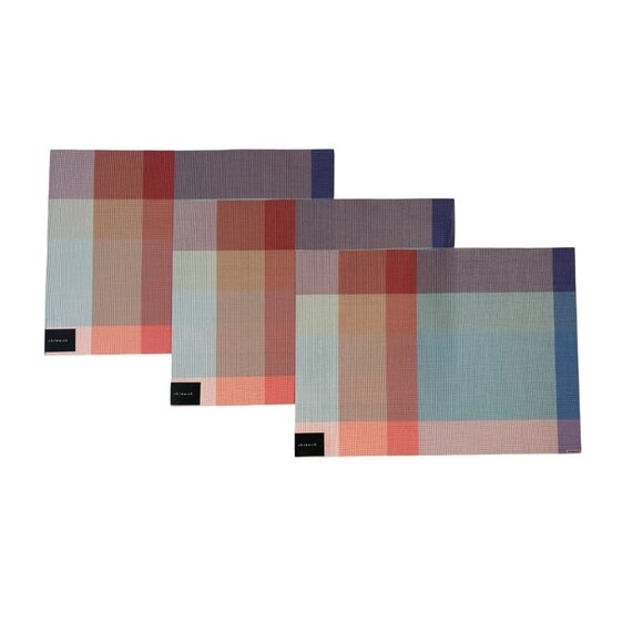 Chilewich‎ Chroma Placemats Dusk Color 14x19" Set Of 3 - Picture 1 of 5